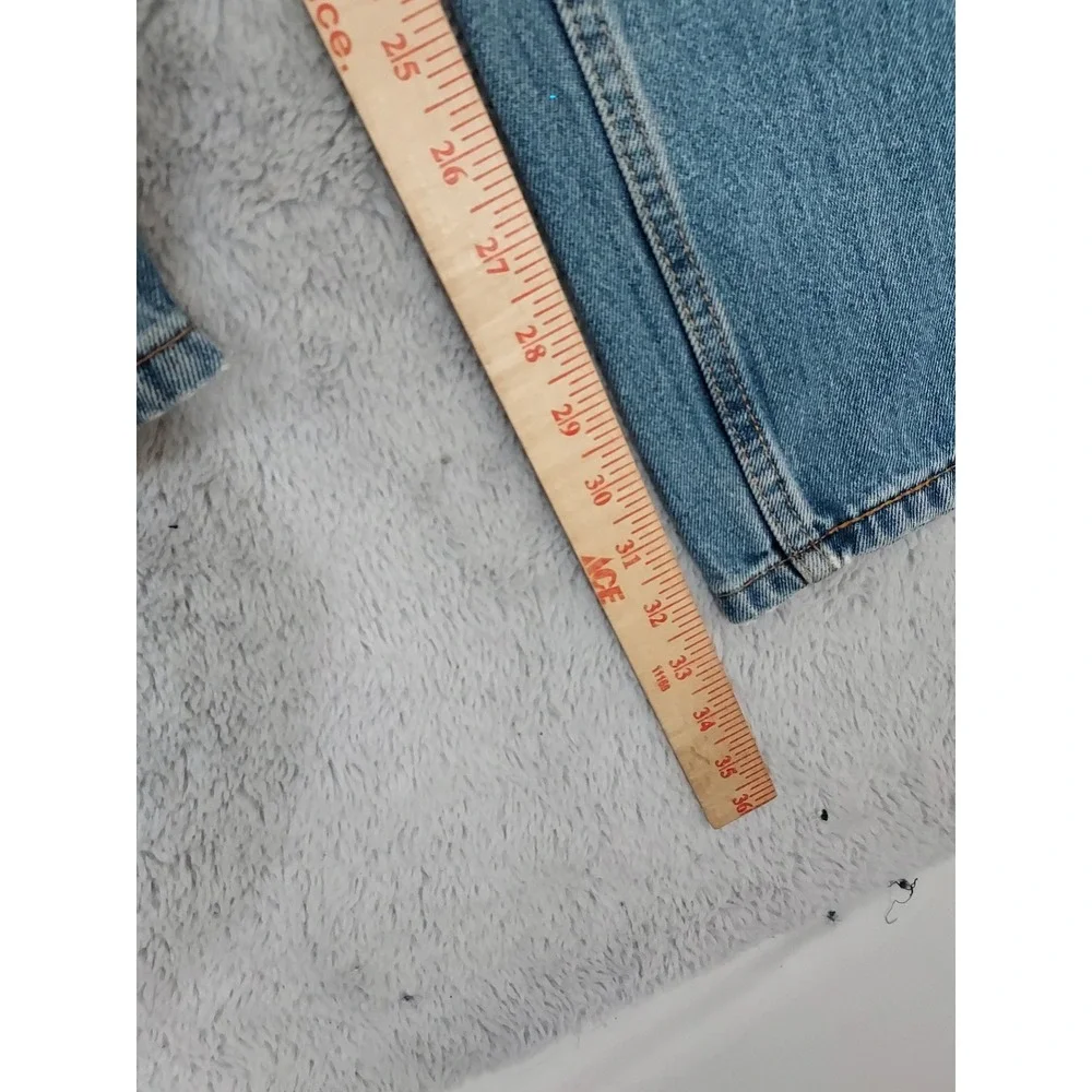 Levis 505 Jeans Mens 31x34 Straight Leg Denim Light Wash Blue Regular Fit Casual